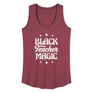 Women's - Instant Message - Black Teacher Magic Graphic Racerback Tank - 1 of 4