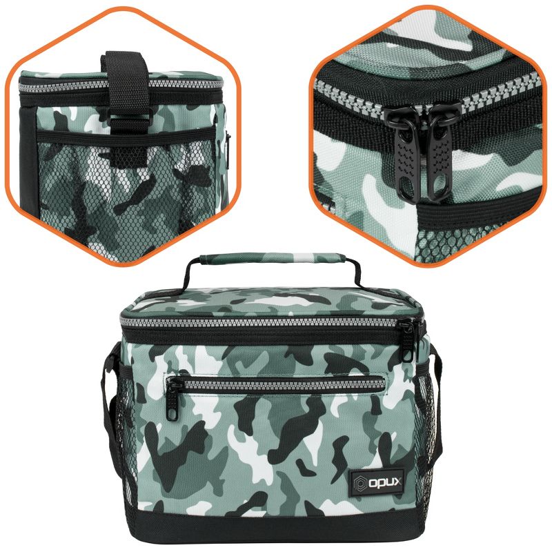 OPUX Insulated Lunch Box Men Women, Leakproof Soft Cooler Bag Work School Beach, Pail Tote Adult Kids Boys Girls, 4 of 8