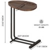 UPHA C-Shaped End Table with Metal Frame Slide for Bedroom - 3 of 4