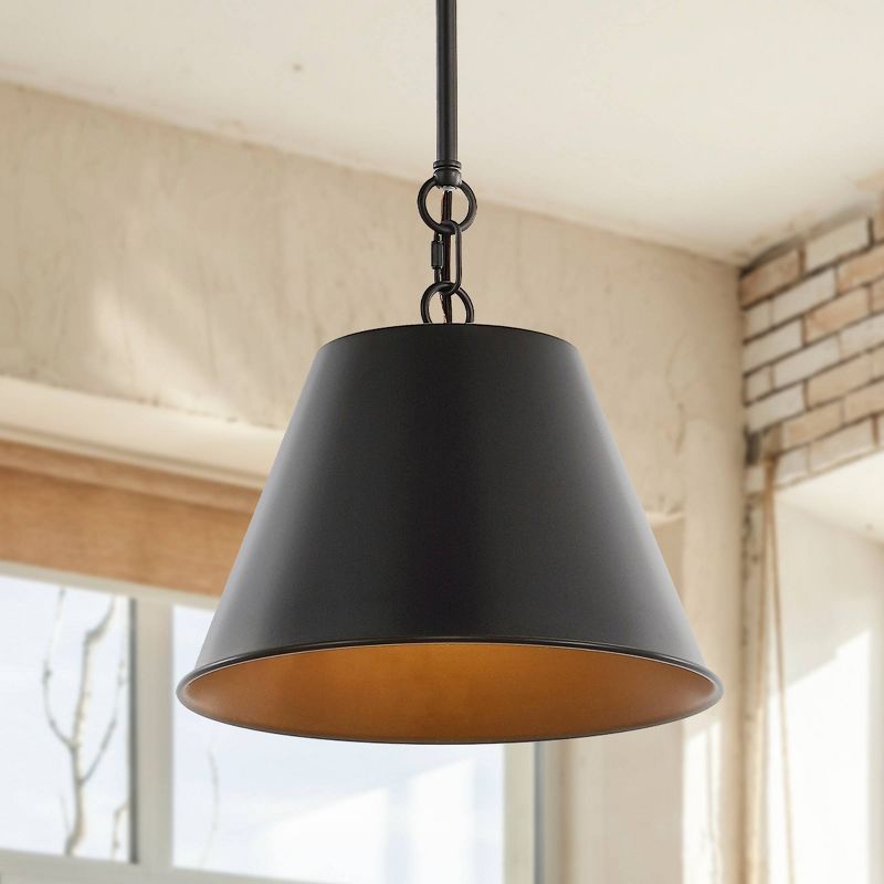 Industrial Farmhouse Iron LED Pendant Oil Rubbed Bronze - JONATHAN Y, 2 of 9