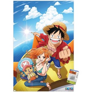 Trends International One Piece: Fishman Island - Luffy, Nami, Tony Tony Chopper Unframed Wall Poster Prints - 1 of 4