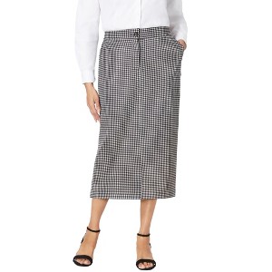 Jessica London Women's Plus Size Tummy Control Bi-Stretch Midi Skirt - 1 of 4
