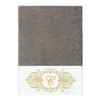 Linum Home Textiles 100% Turkish Cotton MONICA Gold Thread 3PC Embellished Towel Set - 2 of 4