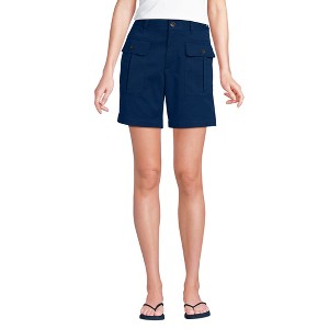 Lands' End Women's Cool Fade High Rise 7" Cargo Shorts - 1 of 4