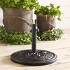 Carden Round Weave Umbrella Stand Antique Bronze - Saracina Home: Outdoor Holder, Rust-Resistant, Locking Peg - 2 of 4