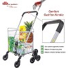 Stair Climber Cruiser Cart Shopping Grocery Rolling Folding Laundry Basket on Wheels Foldable Utility Trolley Compact Lightweight Collapsible - image 2 of 4