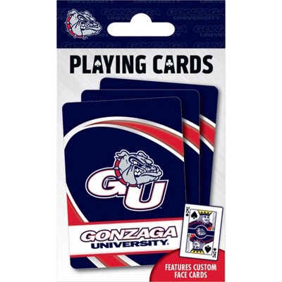 MasterPieces Officially Licensed NCAA Gonzaga Bulldogs Playing Cards - 54 Card Deck for Adults