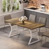 70.8 Inch Dining Table 6-8 Person, Kitchen Table with Heavy Duty Metal Legs - 4 of 4