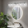Modern Glass Bathroom Vanity Lights Chrome Bathroom Light fixtures Crystal Vanity Shower Lights Over Mirror Wall Mount Lighting Fixture - 3 of 4