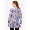 Woman Within Plus Size Perfect Printed Long-Sleeve Crewneck Tunic - 3 of 4