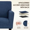 Modern Accent Chair for Living Room, Upholstered Fabric Armchair with Backrest and Arms, Single Sofa Chair for Bedroom or Office, Green - 4 of 4