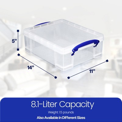Clear Polypropylene Stackable Storage Box with Locking Lid