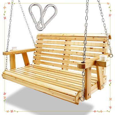 Jojoka Beige 2-Seater Tree Swing with Hanging Chain