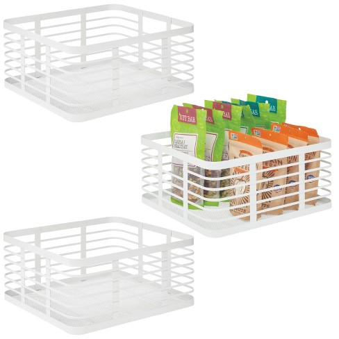 Mdesign Plastic Shower Caddy Storage Organizer Basket, Handle, 2 Pack,  White : Target