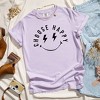 Simply Sage Market Women's Choose Happy Lightning Eyes Short Sleeve Garment Dyed Tee - 3 of 3