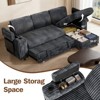Dyonery Chenille Modular Sectional Couches for Living Room,Comfy Couch with Arm Storage Pull Out Sofa Bed with Cup Holder Tool-free Assembly - 4 of 4