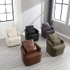 CAVINAS Modern Swivel Barrel Accent Chair with Lumbar Pillow,Comfy Armchair for Living Room,Club&Nursery,Chic PU Leather Lounge Chair - 4 of 4