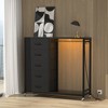 Aheaplus 45'' W Dresser with 5 Drawers and Charge Station,Rolling Closet Organizer with Hanging Rods - 4 of 4