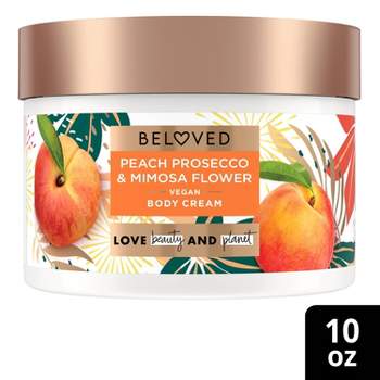 Beloved Vegan Body Cream - Peach Prosecco & Mimosa Flower Floral Peach Fruit - 10oz
