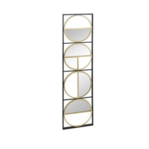 GlasFlength Decorative Wall Mirrors Wall Art Round Mirror Vanity Mirror Accent Mirror Metal Mirror for Living Room, Gold, 12.2"*0.8"*47.2" - 1 of 4