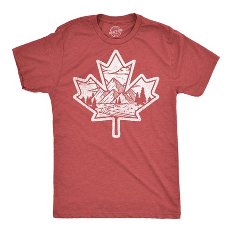 Мужские футболки Crazy Dog T-Shirts, Inc. Mens Funny T Shirts Canadian Maple Leaf Sarcastic Nature Graphic Novelty Tee for Men - Crazy Dog Men's T Shirt For Canadians Red XL