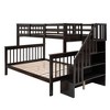 Stairway Twin-Over-Full Bunk Bed with Storage and Guard Rail for Bedroom - 3 of 4