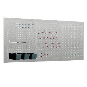 LUGO 62pc 24"x16" Steel Pegboard Wall Organizer Kit - 1 of 4