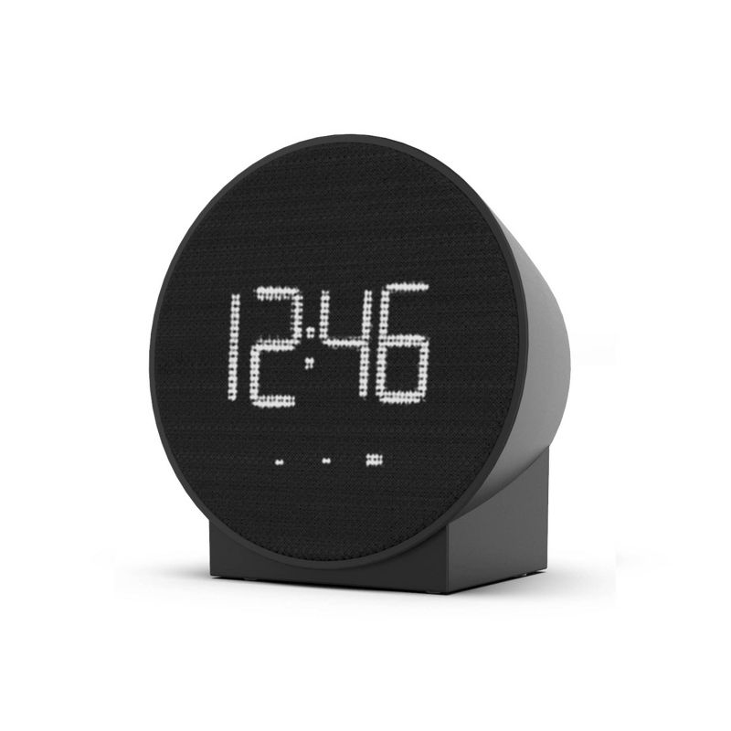 Small Round Alarm Table Clock Black - Capello, 1 of 7
