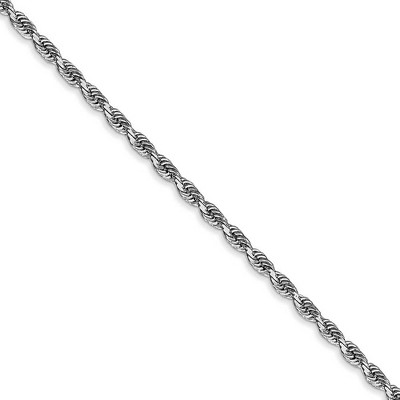 Black Bow Jewelry 2.25mm 10k White Gold D/C Quadruple Rope Chain Necklace
