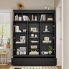 ORRD 78.7" Hall Tree with Bench - 5 Cubbies, 4 Doors & 5 Drawers, Entryway Storage Cabinet（Black） - 2 of 4