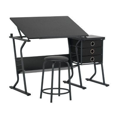 2pc Eclipse Ultra Center/drawing Table With Angle Adjustable Top ...