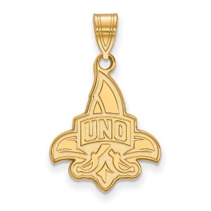 Black Bow Jewelry 10k Yellow Gold New Orleans Privateers NCAA Large Pendant - 1 of 3