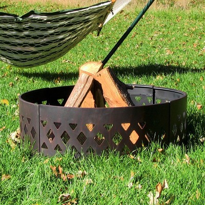 36" Bronze Crossweave Steel Wood Burning Fire Pit Ring