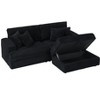 Sapphtopaz Couches for Living Room 3-Seater Sofa Couch Upholstered Sofa Bed with 4 Matching Toss Pillows Sleeper Sofa for Bedroom,Apartment - 3 of 4