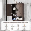 Over The Toilet Storage Cabinet with 2-Door Design, Bathroom Organizer - 4 of 4