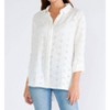 Women's Floral Embroidered Button Down Collared Blouse - LOVESTITCH - 4 of 4