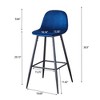 Gulches 30" Velvet Bar Stools Set of 2 - Modern Counter Height Chairs with Back, Sturdy Metal Legs, Easy Assembly - 3 of 4