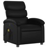 vidaXL Massage Recliner Chair Black Faux Leather, Metal, Engineered Wood Single - 3 of 4