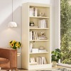 Sapphtopaz Tall Wood Bookcase with Adjustable Storage Shelves, Space Saving Display Home Decor Bookshelves, Storage Organizer for Small Spaces, Office - 4 of 4
