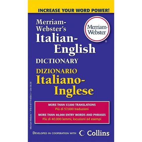 Merriam-Webster's Italian-English Dictionary - (Paperback)