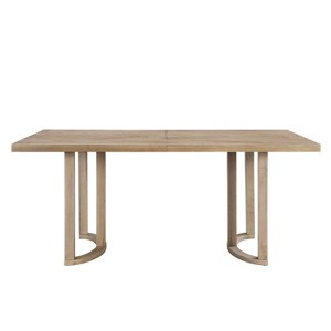 Christopher Knight Home Nicholas 69" Rubberwood Modern 6 Seater Rectangle Dining Table Ash - 1 of 4