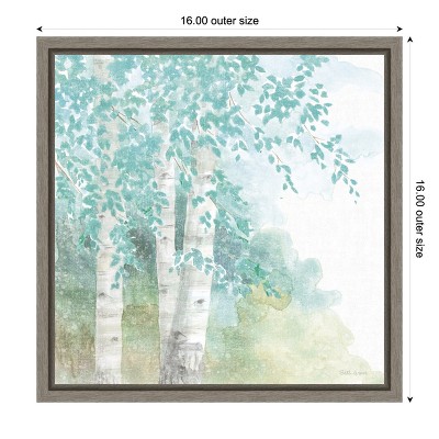 Tranquil Birch Trees Watercolor Canvas Wall Art Print