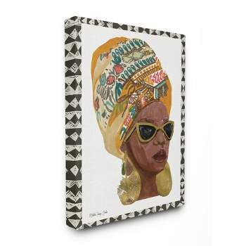 Stupell Industries Patterned African Fashion Model Painting