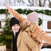NPolar"Winter 3-Piece Set: Knitted Beanie, Touch Screen Gloves & Long Neck Scarf for Men & Women"Pink - 3 of 4