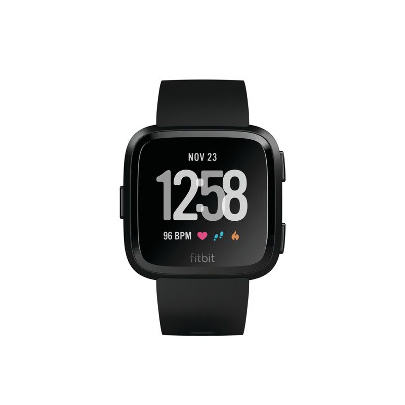 Fitbit Versa Smartwatch with Small & Large Bands - Black/Black Aluminum, 2 of 4