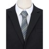 INSPIRE CHIC Men's Stripe Self-Tied Skinny Silk Slim Necktie for Graduation Wedding Party Uniforms 1Pc - 4 of 4