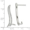 Black Bow Jewelry 3 x 30mm (1 3/16 Inch) Sterling Silver CZ Cuff Ear Climber Earrings - 4 of 4