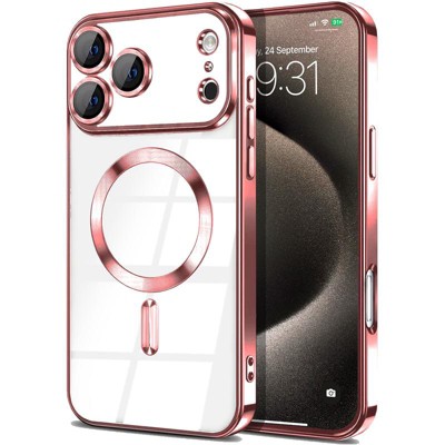 Entronix [Magnetic] Case Compatible with iPhone 17 Pro Max - [Clear Back] Luxury Glossy Cover