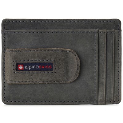 Alpine Swiss Harper Mens Rfid Slim Front Pocket Wallet Magnetic Money Clip Id  Card Holder Leather : Target