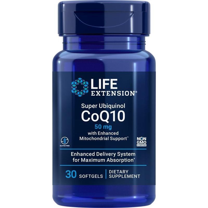 Life Extension Super Ubiquinol CoQ10 with Enhanced Mitochondrial Support 50mg  -  30 Softgel, 1 of 3